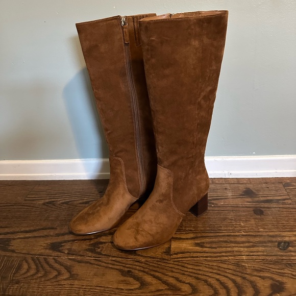 J. Crew Factory Shoes - J. Crew Factory Brown Suede Knee-High Boots